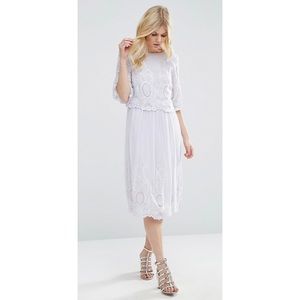 ASOS Premium Embroidered Midi Dress